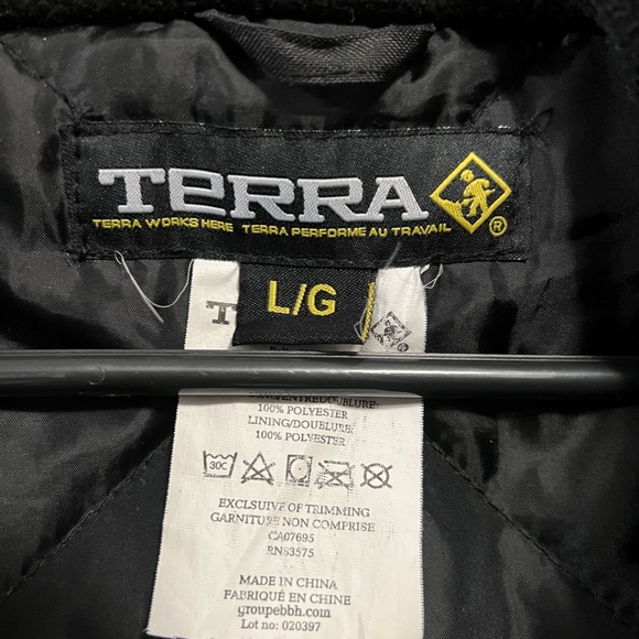 Terra Men's Large Black Winter Coat - Picture 10 of 11